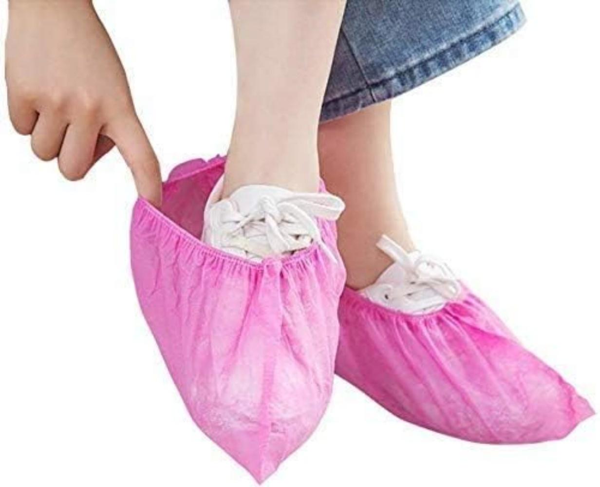 Disposable Shoe Covers 100PCS Non-Slip Durable Indoor Boot Overshoes Protector Thicked Non-Woven Shoe Covers for Carpet Floor Protection Construction Offices One Size Fits All (Pink) Disposable Shoe Covers 100PCS Non-Slip Durable Indoor Boot Overshoes Protector Thicked Non-Woven Shoe Covers for Carpet Floor Protection Construction Offices One Size Fits All (Pink)