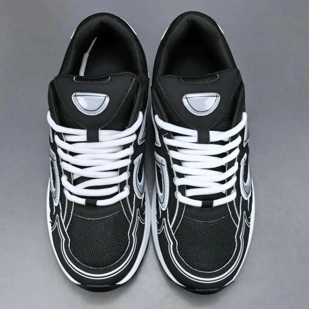 2026 New Unisex Tencel Mesh Athletic Lace-Up Shoes - Anti-Slip Sole, Wear-Resistant, Shock-Cushion Training Footwear, All-Season Fitness Workout Sneakers, Black with White Shoelaces, Birthday Gift