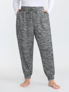 BLOOMCHIC Plus Size Plain Heather Drawstring Lounge Bottoms [M-6X] 2026 Summer Vibes Swimweek