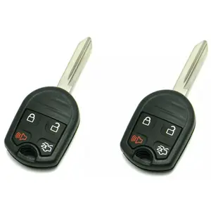 Set of Two 4 Button Remote Keyless Entry Key Shell Replacement for Ford Edge, Escape, Expedition, Explorer, Five Hundred, Flex, Focus, Fusion, Mustang, Taurus 2006-2019 FCCID: CWTWB1U793