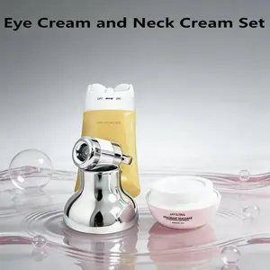 Electric Firming Eye Cream + Neck Roller Cream(50g + 120g), Reduces Neck Wrinkles,Hydrates Eye Skin,Nourishes and Moisturizes, Daily Moisture Use Electric Massage Cream Moisturizer Hydrating Moisturizing Smooth