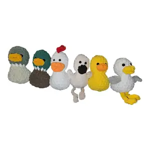 Crochet Flamingo/Chick/Duck/Rooster Amigurumi Plushie, Cute gift & decoration, Christmas gift Plush