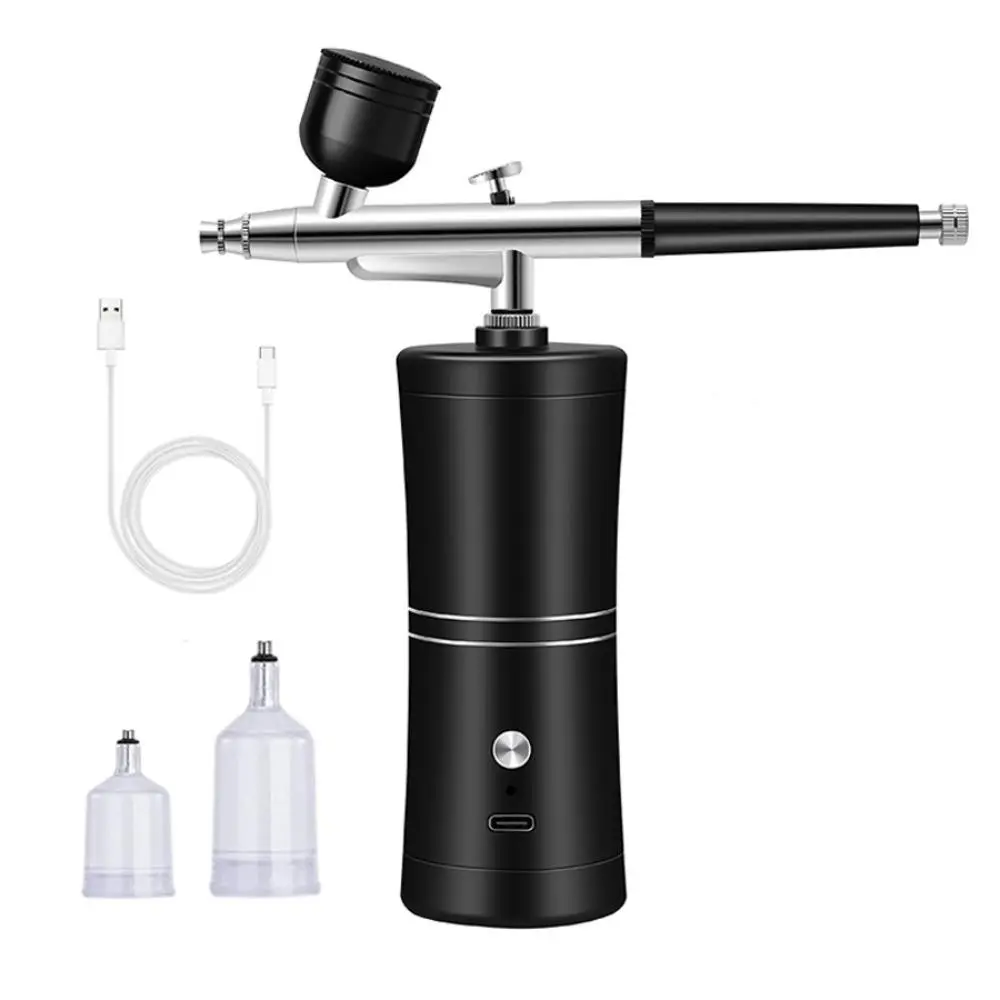 Portable Compact Rechargeable Wireless Airbrush with Compressor, Single Action Versatile Spray Gun for Face Beauty, Nail Art, Crafts, Professional Spray Tool for Home & Salon Use