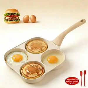 4-Hole Nonstick Egg Pan Breakfast Frying Pan for Pancakes Burgers Gas Induction Cooktop Easy Clean Gift non stick,hole,design egg outdoorfun Omelette Pan graduation gifts teacher appreciation gifts teacher appreciation gifts 2026