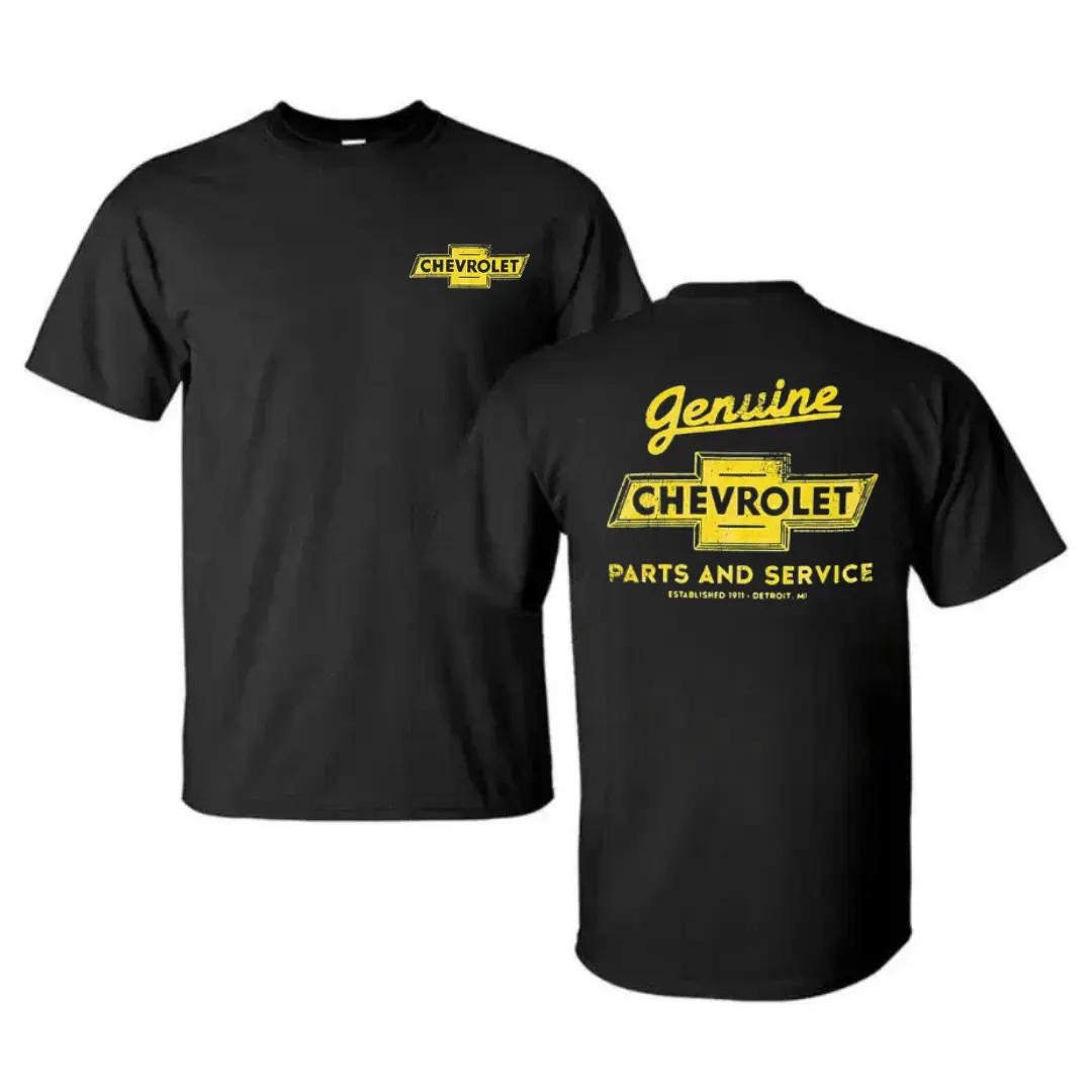 Genuine Chevrolet Parts and Service Shirt – Vintage Chevy Garage Graphic Tee, Classic Truck & Muscle Car Fans Unisex Shirt, Mechanic Gift