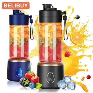 Portable blender, USB‑C charging, personal travel 600 ml portable juicer for smoothies, shakes, and fresh juice, self‑cleaning function, leakproof lid, 10 blades, powerful blending, compact blender, mixing function, convenient and multifunctional