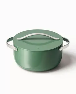 Caraway Ceramic 6.5 QT Dutch Oven With Lid Non-Stick Cookware for Stovetop Induction Gas Electric and Oven Safe up to 550ºF - Aluminium