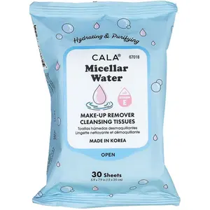 CALA Makeup Remover Cleansing Tissues: Micellar Water (30 Sheets)