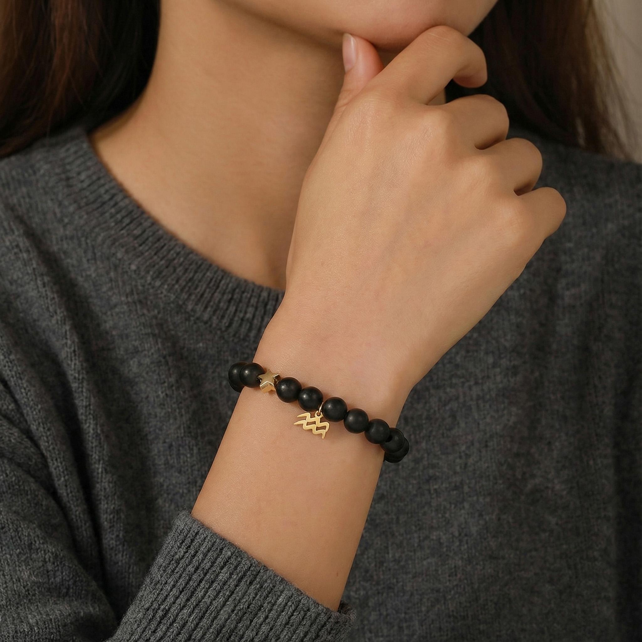 Solar System & Constellation Design Handmade Beaded Bracelet, Unisex Couple Style, Guardian Star Natural Stone Beads Bracelet Bangle Gifts