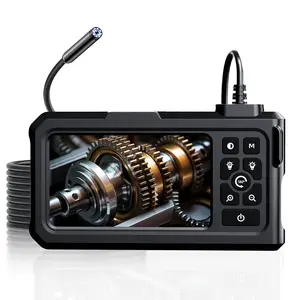 4.3-inch IPS Screen Endoscope, 8 Adjustable LED Light Endoscope Cameras, Rigid Cable with Screen Snake Camera, IP67 Camera, Suitable for Pipeline Maintenance, Car Repair, And Sewer Detection, A Must-have Tool for Families