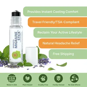 Migrastil Stick Aromatherapy Roll-On, Cool and Soothing Peppermint Essential Oil, Natural and Healthy Solution for Head and Neck Discomfort Body Care