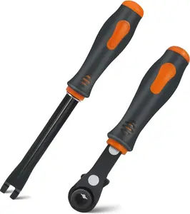 2 PCS Slack Adjuster Tools, 5/16'' Ratcheting Wrench Automatic Slack Adjuster Release Tools for Big Truck, Trailer Brake Adjustment Tool, Hand Tools for Mechanics