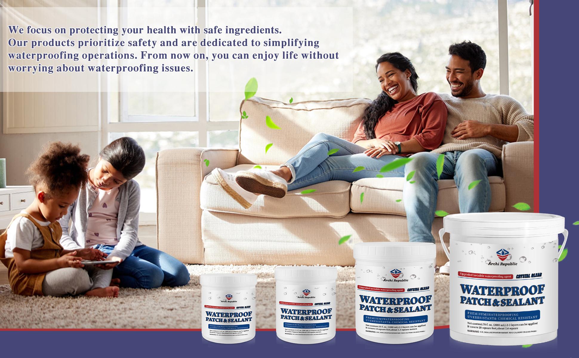 Archi Republic Clear Waterproofer - Highly effective waterproofing coating that protects your building from water, long lasting and easy to use on a wide range of surfaces.