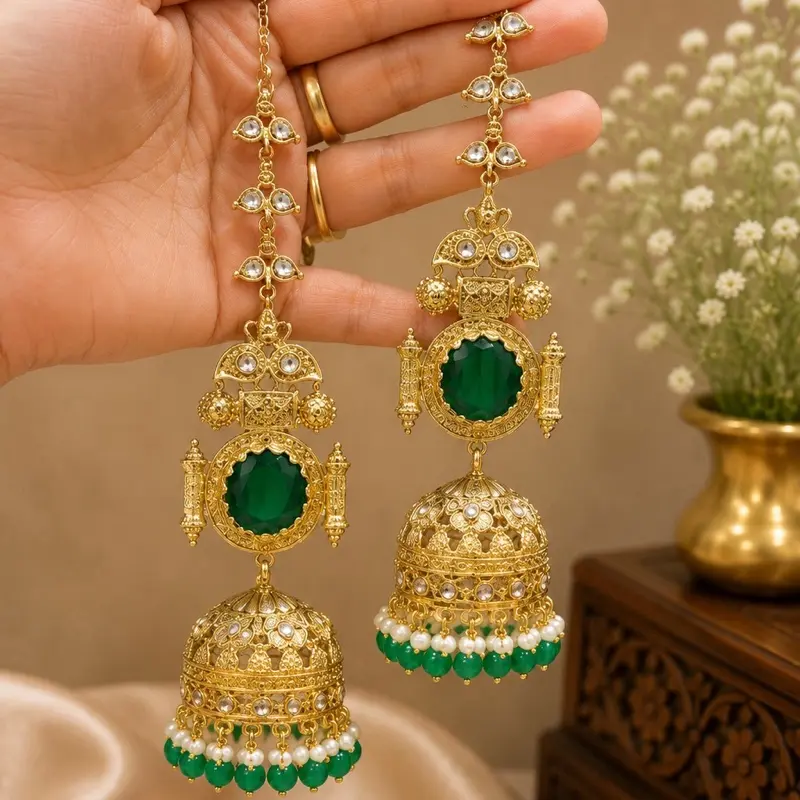 Premium Quality Sahara Jhumka Earrings for Women, Traditional Indian Ethnic Jewelry for Weddings, Festivals