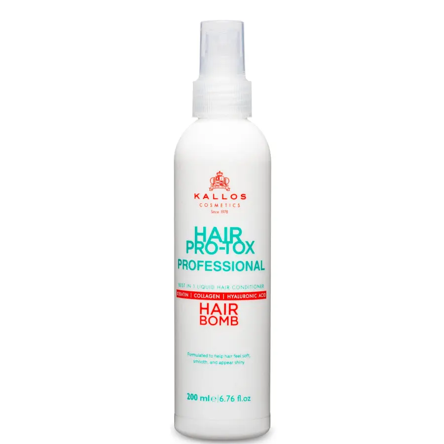 Leave In Treatment Spray - Keratin Collagen Hyaluronic Acid - Kallos Pro-Tox - Detangle Repair Strengthen - All Hair Types