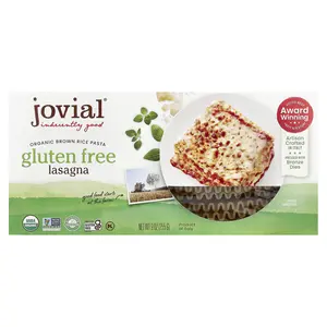 Jovial Organic Brown Rice Pasta, Lasagna, 9 oz (255 g)