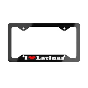 I Love Latinas Spanish Caribbean Funny Mami Latino Car License Plate Frame NEW