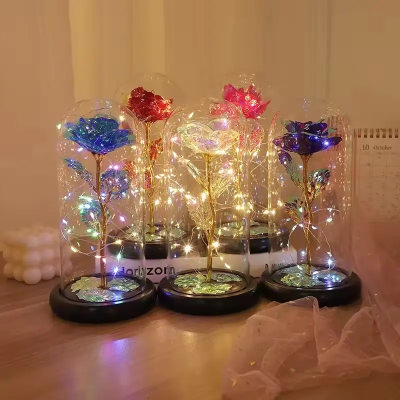 Rose LED Lamp - Battery-Operated ABS Decorative Light Decor, Room Decor LED Lights with Festive Glow, Valentine's Day Gift for Women, Wedding Decoration