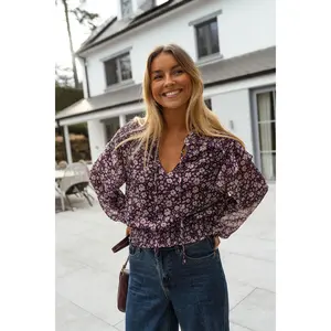 Purple Floral Elisabeth Blouse