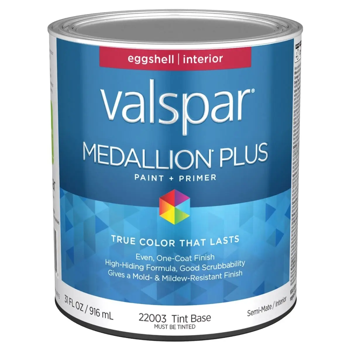 Valspar 028.0022003.005 1 qt. Medallion Plus Acrylic Latex All-Purpose Paint & Primer, Tint for Exterior Wood and Metal Siding & Trim - Scrubs Stains, Easy Cleanup, Even 1-Coat Finish, Even, One-Coat Finish