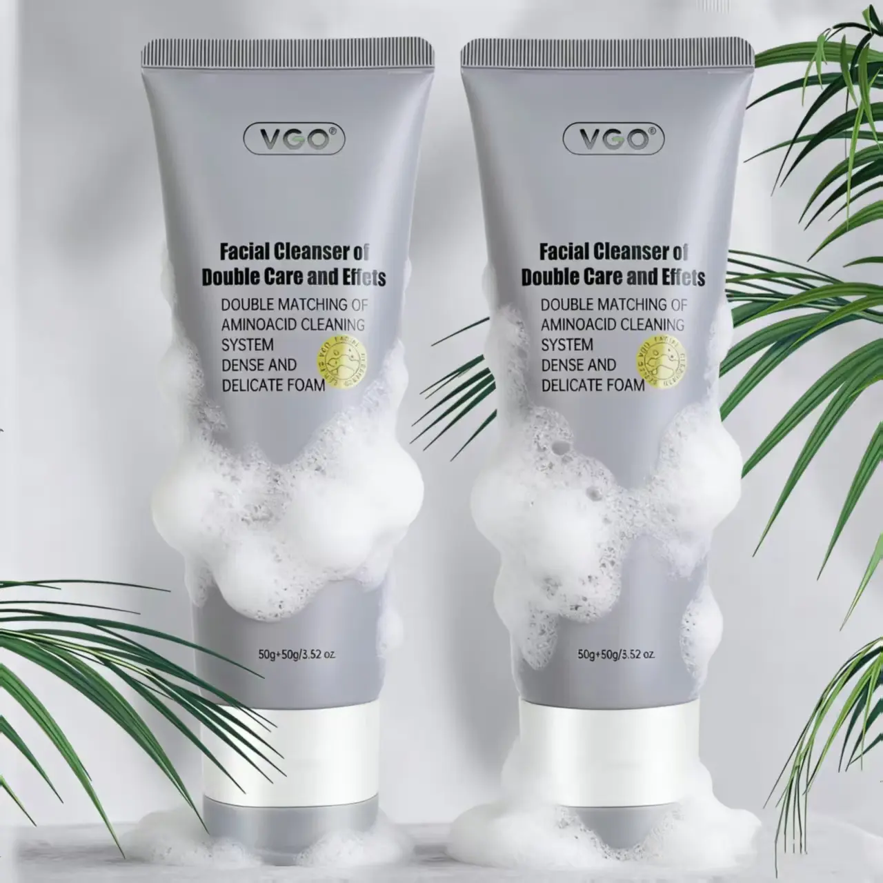 VGO Double Care Gentle Facial Cleanser - 100g | Hydrating Face Wash with Moisturizing Cream Complex | Deep Cleansing for All Skin Types
