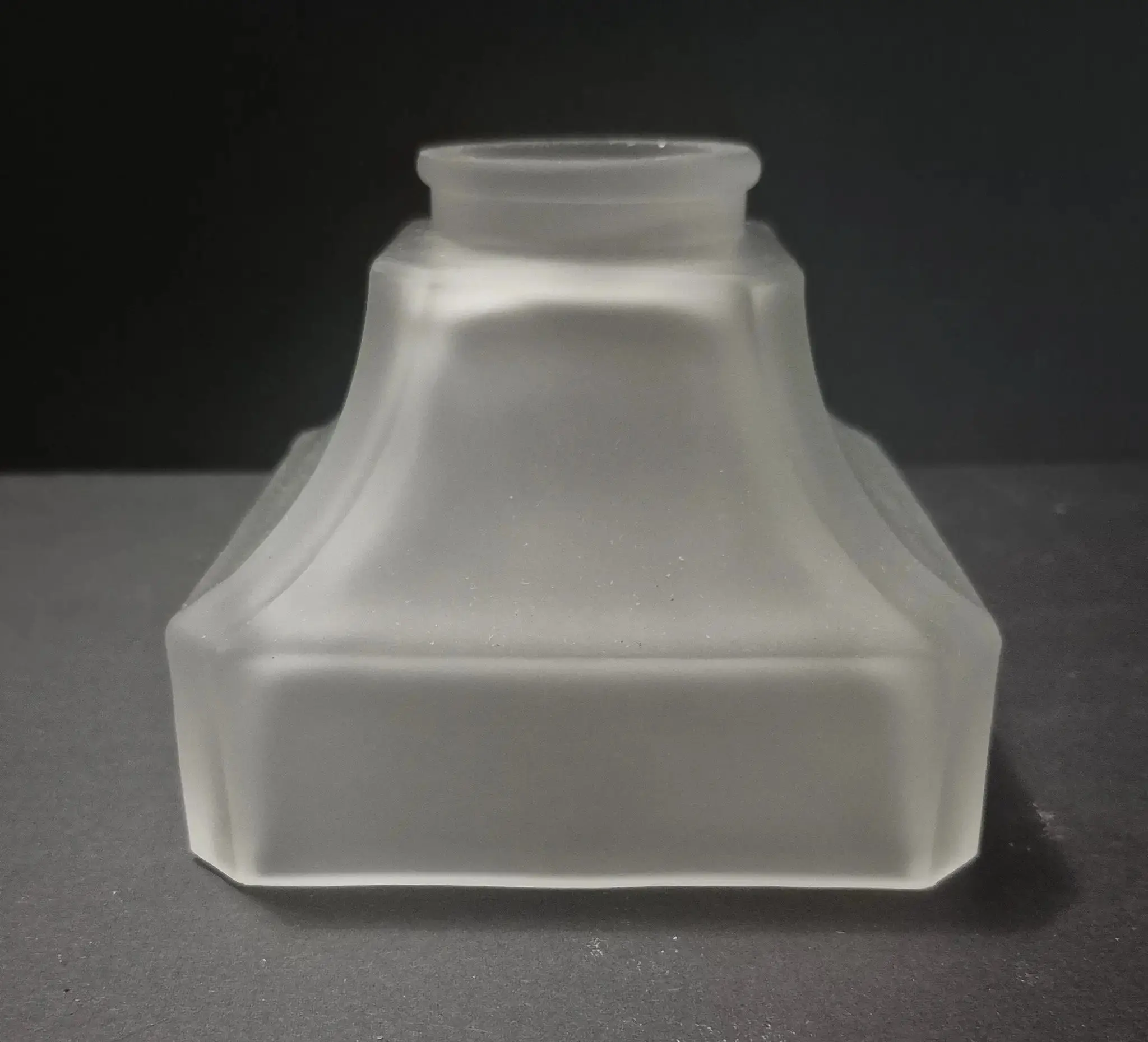Acid Etched Square Glass Lamp Shade | 2-1/4" Fitter | Tiffany Style | SKU 32176