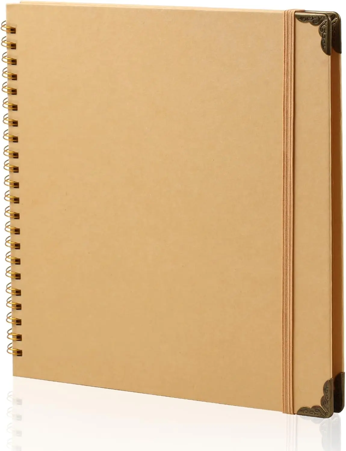 Scrapbook 80 Pages, Scrapbooking Supplies 8 x 8 In, junk journal Album Suitable for Album Memory Book Wedding, Anniversary Family, DIY Craft Projects (Brown)