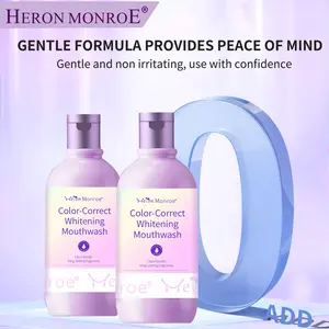 HERON MONROE UK Purple Whitening Mouthwash — Fresh Mint Flavor, Long-Lasting Fragrance, Waterless Formula, Deodorizing, Gentle Antibacterial Action, Probiotic Mouthwash