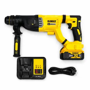 DEWALT DCH263 20V Cordless Rotary Hammer for Concrete Drilling with Brushless Motor,  Impact Energy, SDS Plus Chuck, Including Auxiliary Handle, Depth Rod & Carrying Case