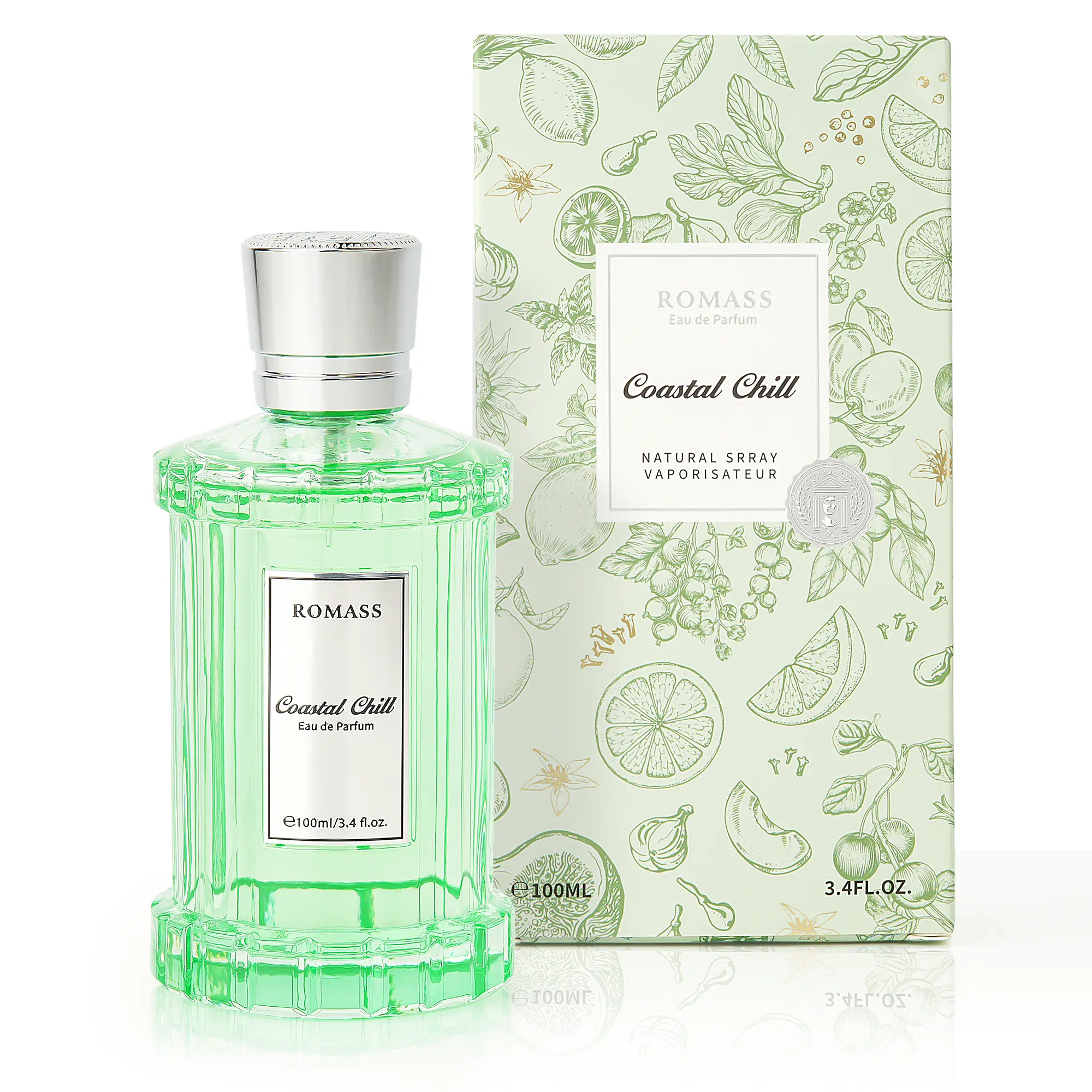 ROMASS Coastal Chill Eau de Parfum Unisex Fragrance with Frosted Bergamot, Tidepool Moss & Sun-Bleached Ambergris | 3.4oz/100ml TikTokShopBlackFriday #Summervibes