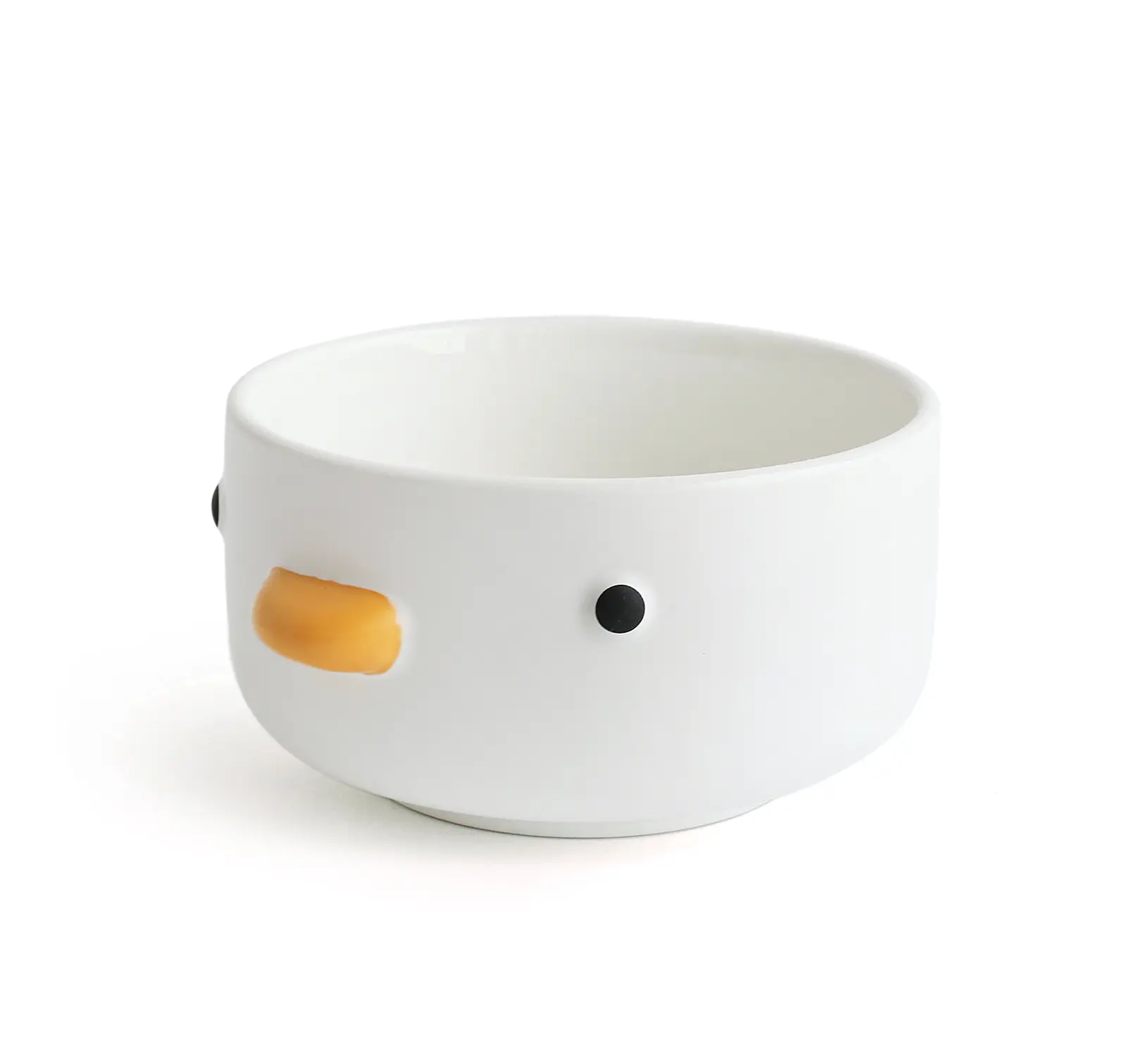 PURROOM Cute Animal-Shaped Ceramic Duck Bowl - 17oz (500ML) 4.6'' Handmade Glaze Ceramics Tableware, Safe Decorative Soup & Serving Bowl for Family, Friend, Rice, Parties