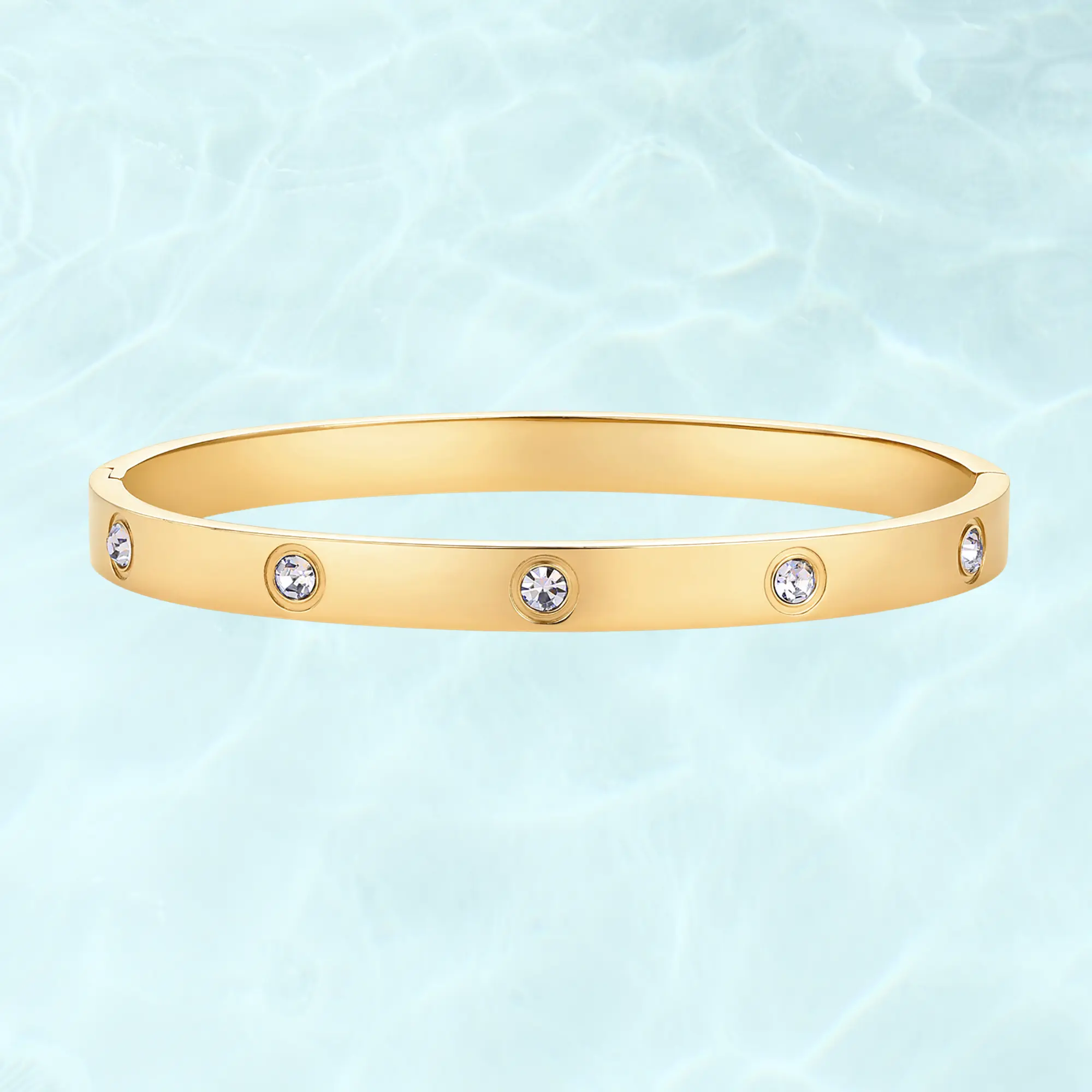 PAVOI 14K Gold Plated Classic Bangle Bracelet for Women - Designer Dupe Waterproof Stainless Steel Bracelets PAVOI 14K Gold Plated Classic Bangle Bracelet for Women - Designer Dupe Waterproof Stainless Steel Bracelets