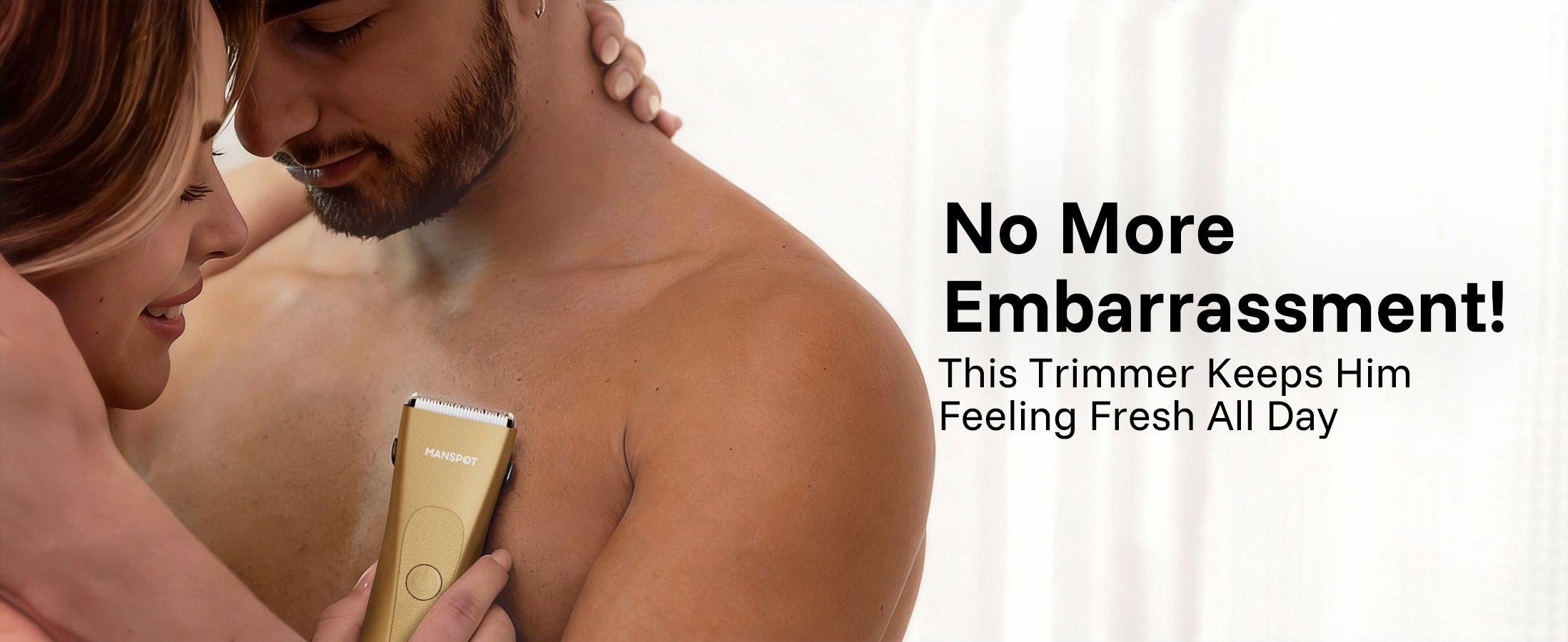 MANSPOT Manscape Hair Finishing Trimmer for Men, Men's Shaverand Razor (Gold) Valentine's Day Gifts for Him Perfect for Husband Boyfriend, Birthday Gifts for Friends Dad and All Men