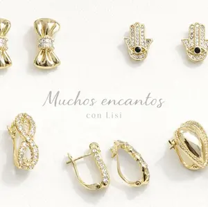 Different styles of leverback earrings