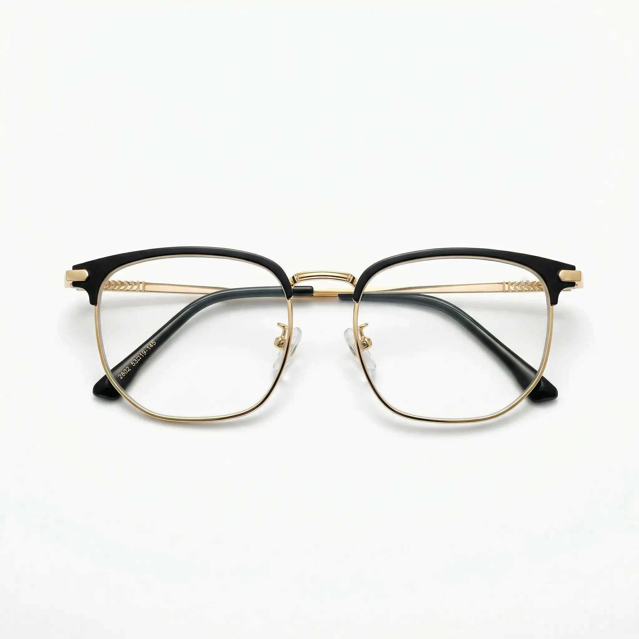 Reading Eyewear, Unisex Square Browline Alloy Frame in Black and Gold, Photochromic Transition Lenses with UV Sun Protection, Full Rim, Black Frames, Photochromic Eyeglasses, Outdoor Tint Shift, Uv-Protection Lens, Metal, Black Gold, Uv Protect