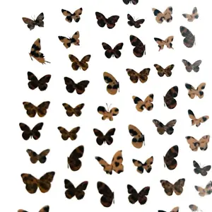 Leopard Print Butterflies Nail Art Stickers
