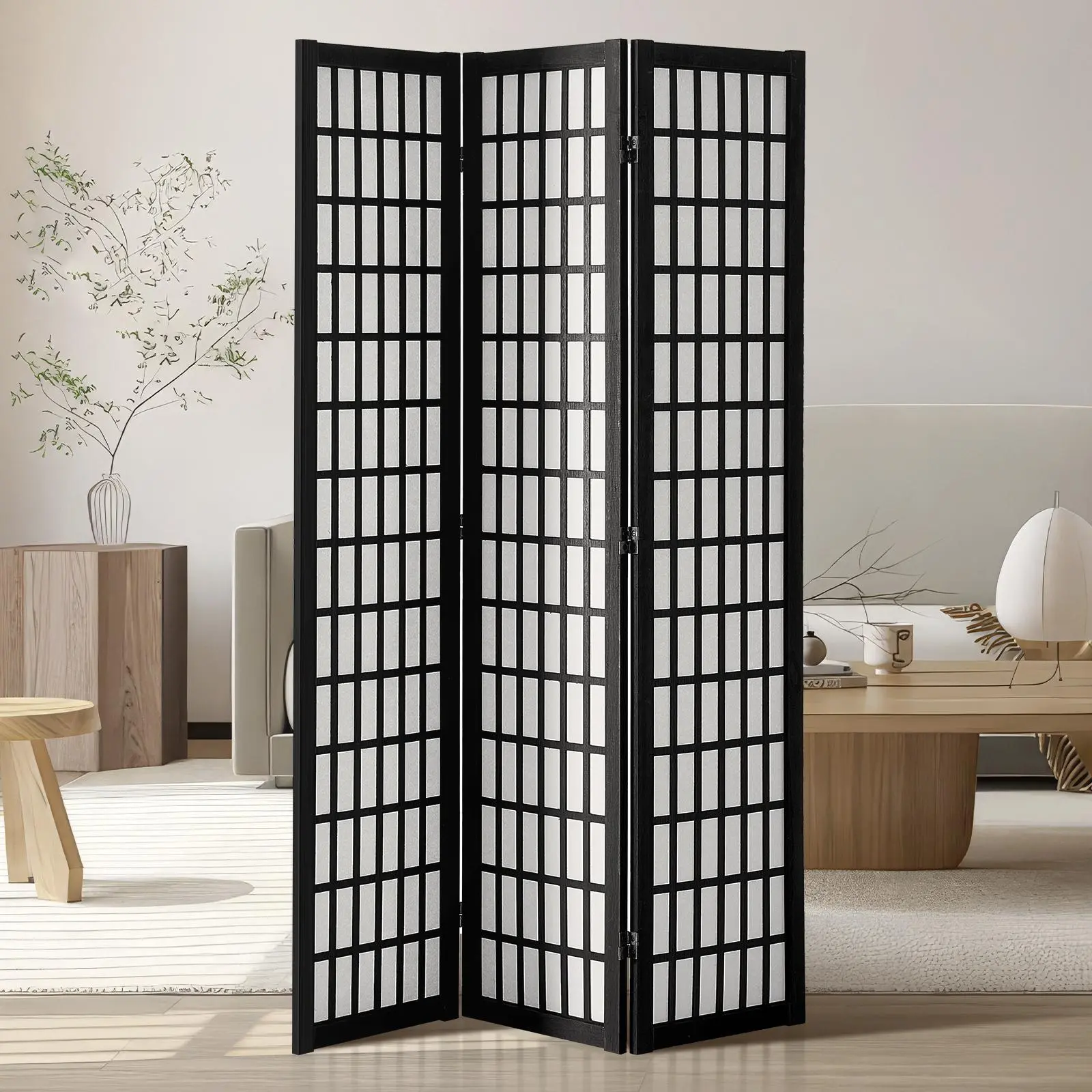 【SummerFinds】VEVOR Room Divider,  , 3 Panel Japanese Room Divider, Wood Folding Privacy Screen Indoor, Japanese Partition Dividers Portable Decoration Screens, for Room Separation Home Office Restaurant & Bedroom