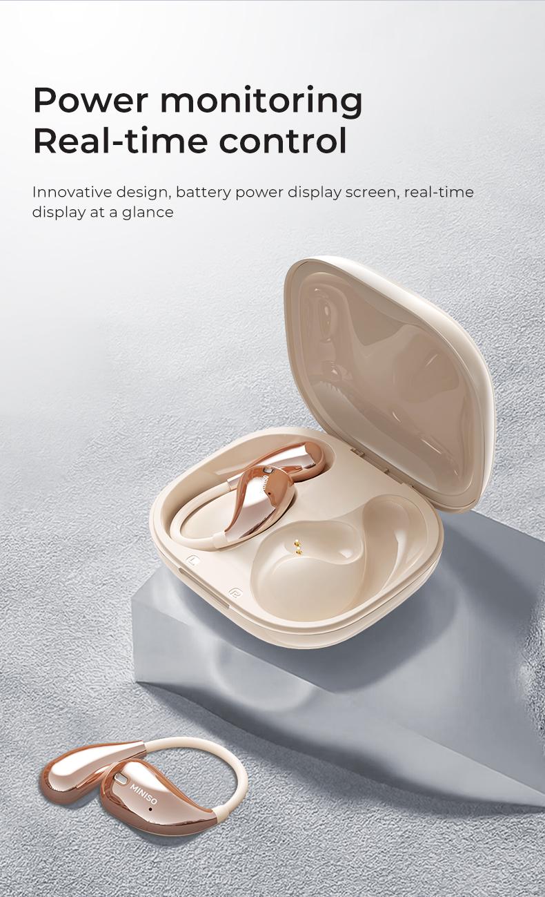 MINISO M95 OWS AI Translation Wireless Bluetooth Earphones with LED Multi-function Touchscreen Support 135 Languages Real Time Translation