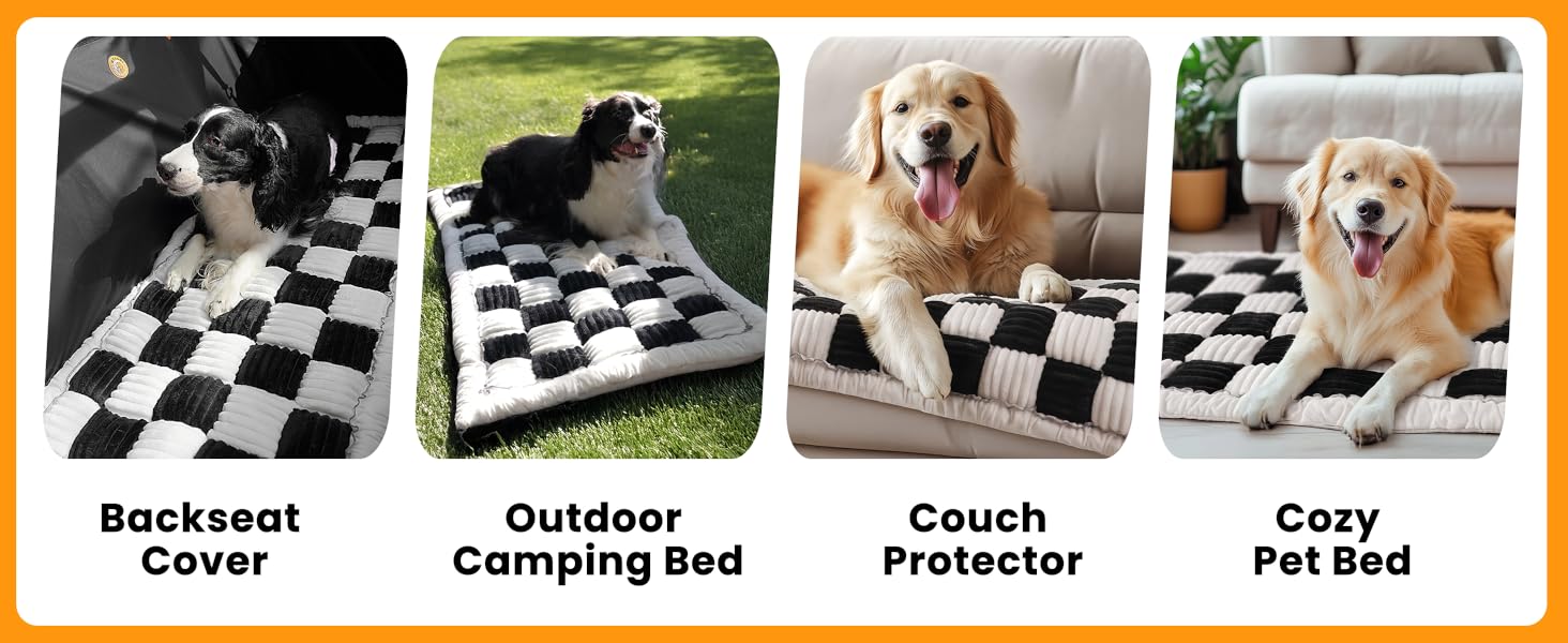 Pet Bed Mat for Car Backseat Extender Non-Slip Plaid Dog Bed Blanket for Car Back Seat Travel Pet Mat Custom Fit for Backseat Extenders and Seat Covers Pet Bed Mat for Car Backseat Extender Non-Slip Plaid Dog Bed Blanket for Car Back Seat Travel Pet Mat Custom Fit for Backseat Extenders and Seat Covers