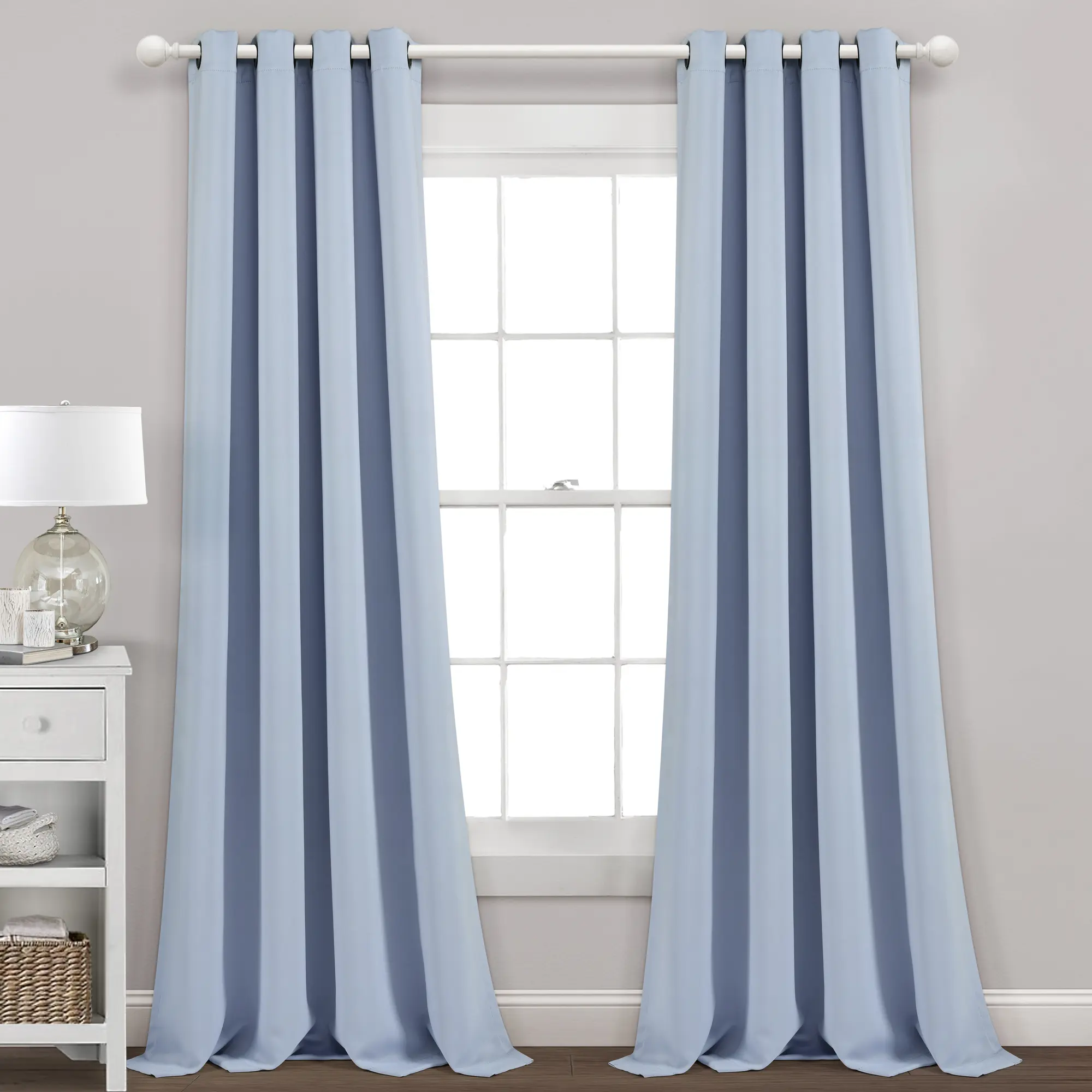 Lush Decor Insulated Grommet Blackout Window Curtain Panel Set - Solid Color, Energy Efficient, Machine Washable, Perfect for Daytime Rest