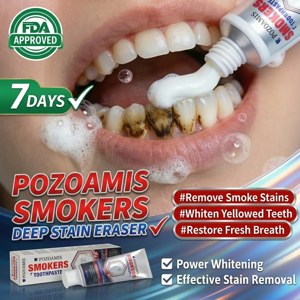 2-in-1 Toothpaste Stain Remover & Breath Freshener, Professional Oral Care Formula with Antibacterial Coconut Foam Brush, Menthol Fresh Breath, Whitening, Enamel Repair, Single Item Daily Oral Care Essential