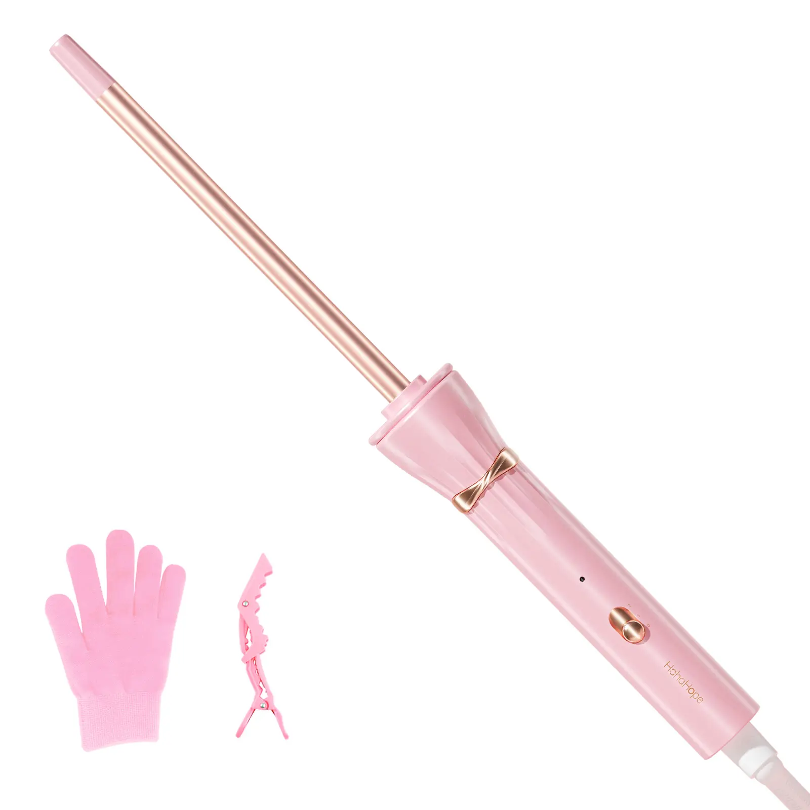 Hahahope 3/8 Inch (9mm) Skinny Barrel Curling Iron, Dual Voltage, 2 Heat Settings, Fast Heat Ceramic Wand for Tight Curls on Short Hair, Curling Hair Curling Iron tiktokshopbacktoschool,back to school,back to school haul