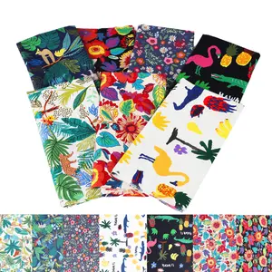 7Pcs Floral Cotton Craft Fabric - 19.8 Inch Patchwork Fabric,Bundle Squares Patchwork Lint,DIY Sewing Supplies for Craft Sewing,Clothing Accessory tool