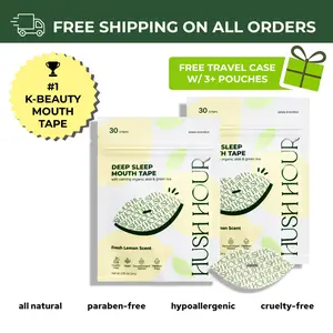 HUSH HOUR Mouth Tape (2-pack) - Rest Recovery - Organic Green Tea - Skincare Tool - Lip care Jawline Contour Tape