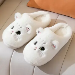 NEW Women and Men Plush animal slippers Sock Slides Shoes, soft and comfortable slippers, women's home slippers, bedroom cat girl plush slippers