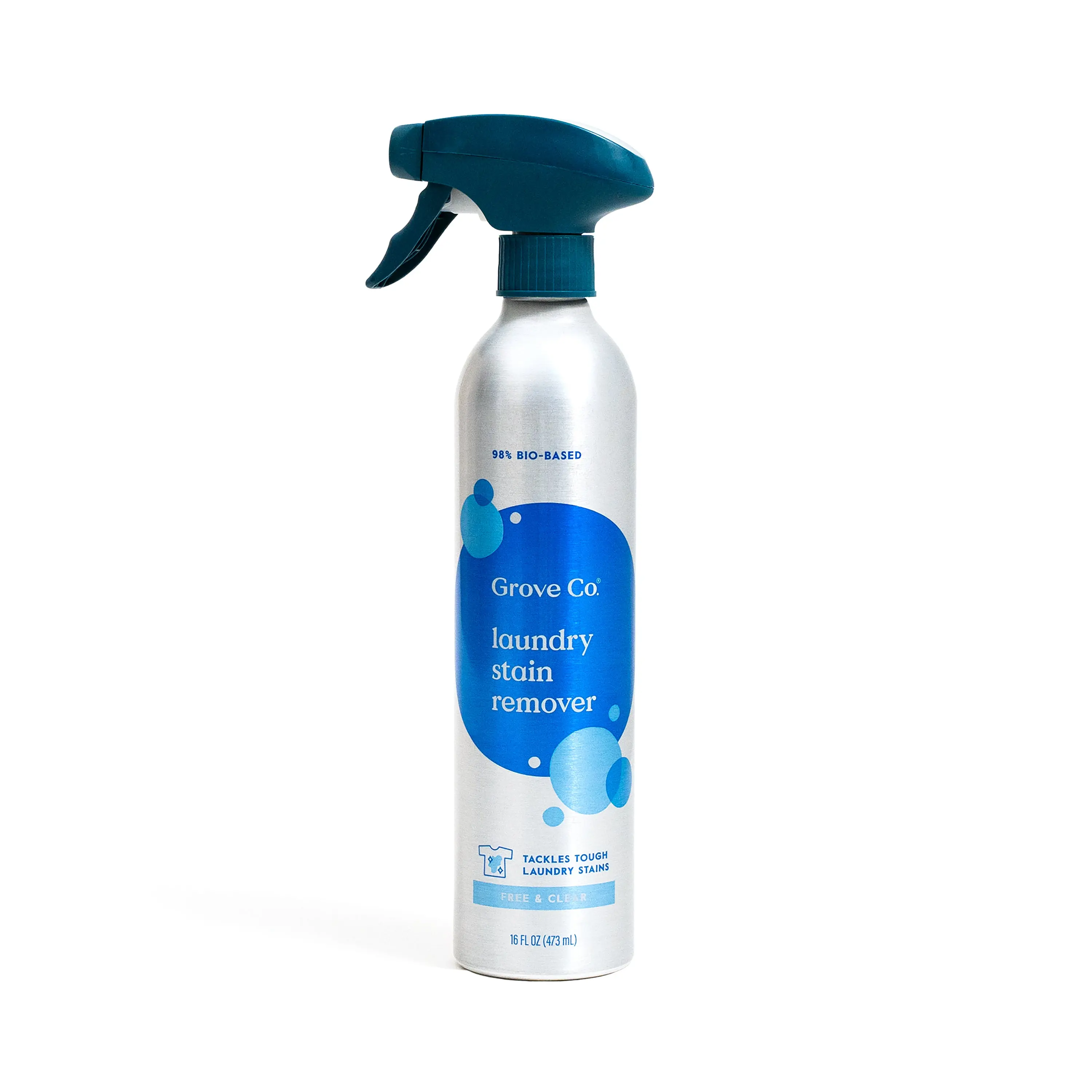 Household Laundry Stain Remover Spray - 98% Bio-Based, Chemical-Free, Phosphate-Free, Unscented All-Purpose Cleaner with Powerful Cleaning Enzymes, Dye Free