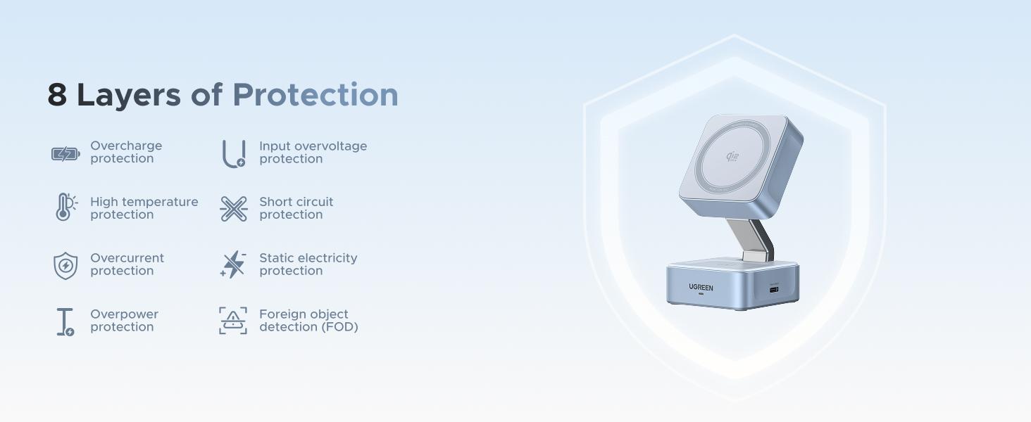 【LIVE ONLY】UGREEN 25W Magflow Wireless Charger 2-in-1 Magnetic Charging Station for iPhone 17/16/15/14/13/12 Pro Max, Fast Qi2 Certified Foldable Stand with USB-C Port, Compatible with AirPods, Dual Device Charging,TikTokShopholidayhaul