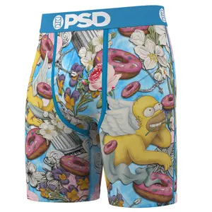PSD Mens The Simpsons Boxer Briefs - Standard Length 7 Inch Inseam, Soft and Breathable Poly Blend Fabric