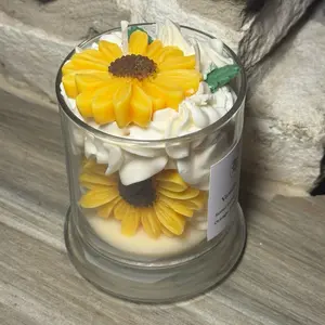 Sunflower candle
