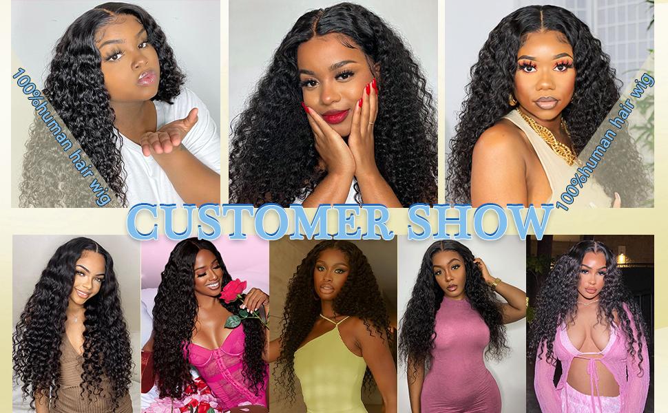 Curly U Part Wig Human Hair Deep Curly U Part Human Hair for Black Woman Wig benin girls wig 180% Density Brazilian Hair Full Head Clip in Half Wig V Part Glueless Wigs Human Hair Pre Plucked U Shape Wigs Natural Color deals for you days